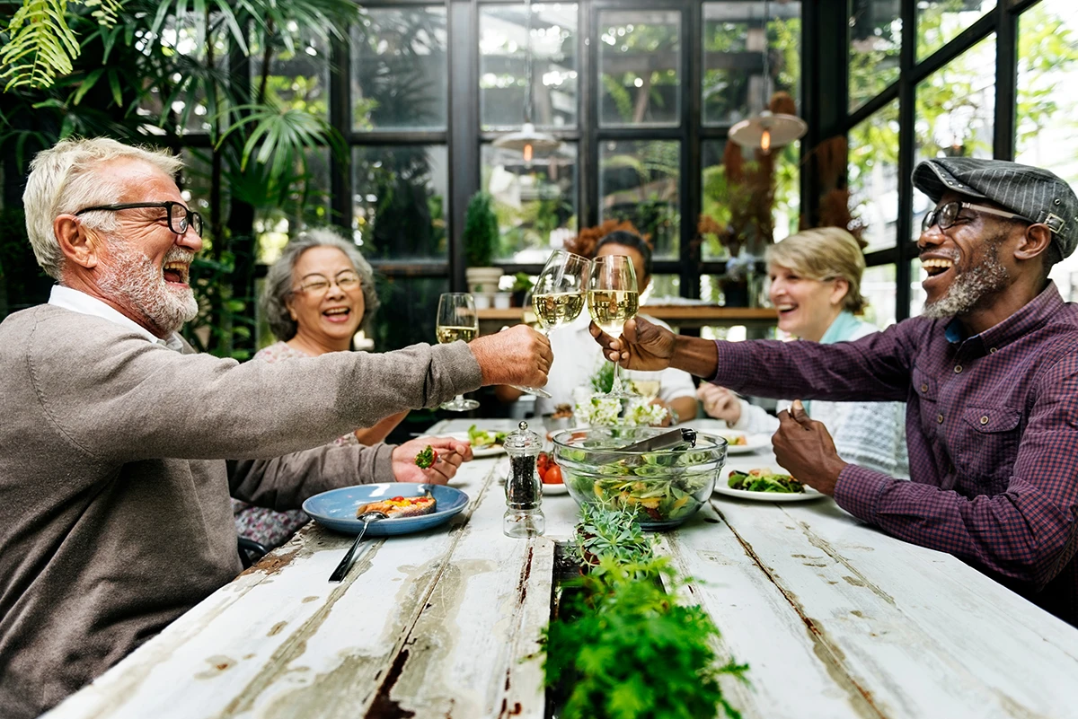 People having dinner